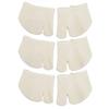 3 Pairs Front Toe Splited Socks Half Flip Flop Soft Breathable Slipless Splited Toe Socks Milk White