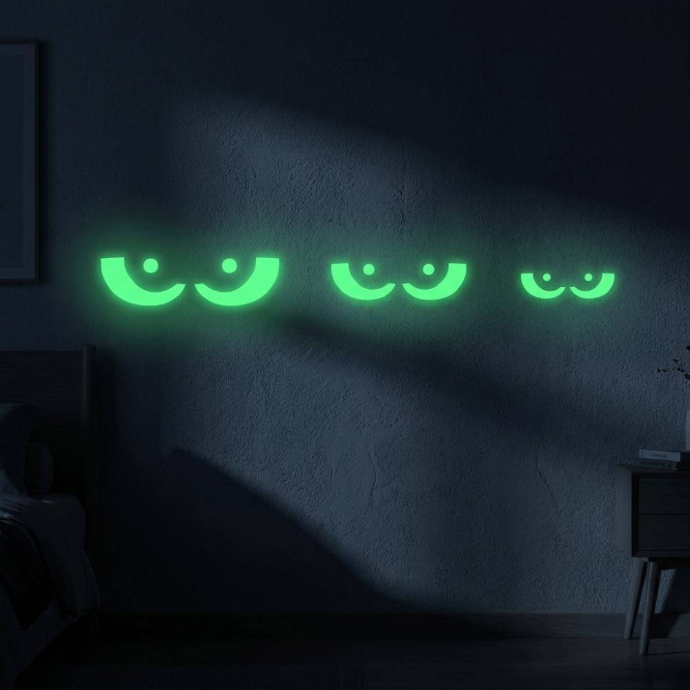 Self Adhesive Peeking Eyes Decals Non-Damaging Wall Decals Glow In The Dark Stickers Festival