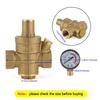 DN15 Brass Adjustable 1/2" Water Pressure Regulator Reducer With Gauge Meter