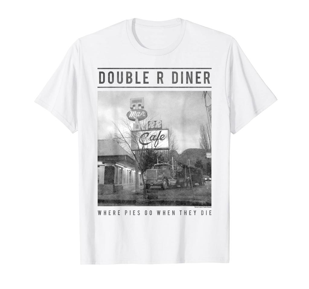 Twin Peaks Double R Diner Where Pies Go Die Graphic T-Shirt T-Shirt