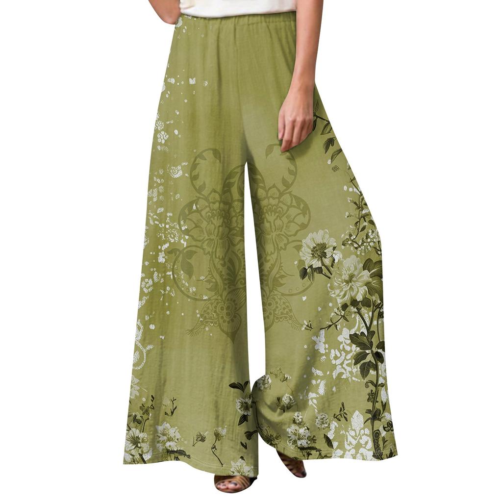 Women's Fashion Trend Printed Casual Loose Street Straight Leg Pants