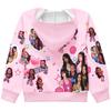 36379 Manteau Veste Enfant Fille KATSEYE Imprimé Manches Longues à Capuche Fermeture Éclair