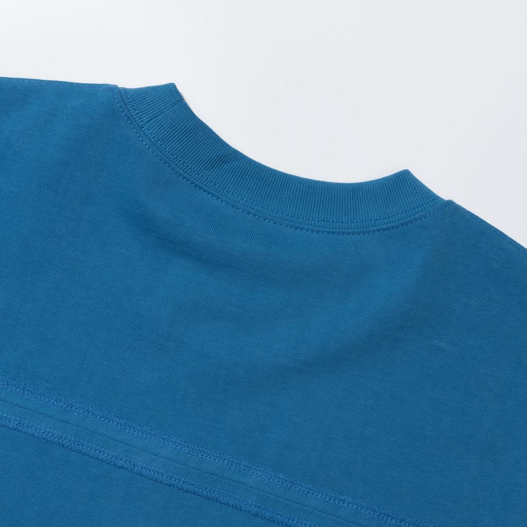 PSSHOPPER Small Logo Back Cut-Out Short Sleeve [Blue]