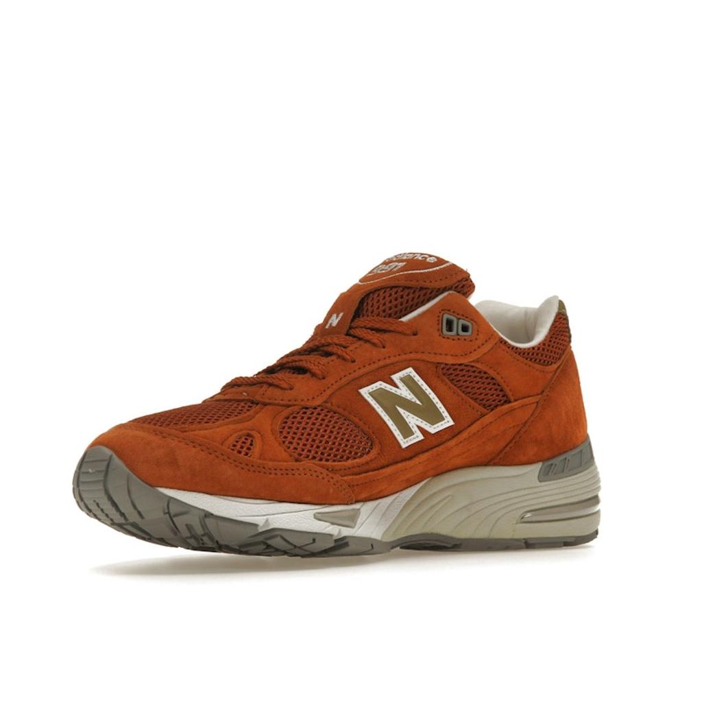 New Balance 991 Hergestellt in England Östliche Gewürze Herren Sneaker Orange Weiß M991SE