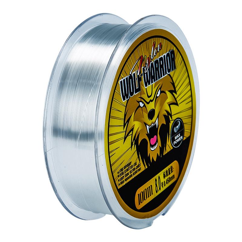 

100 метров рыболовная леска, основная леска, подстрока, сильная тяга, дальняя рыболовная приманка, морская удочка, прозрачная нейлоновая леска, леска 5.0