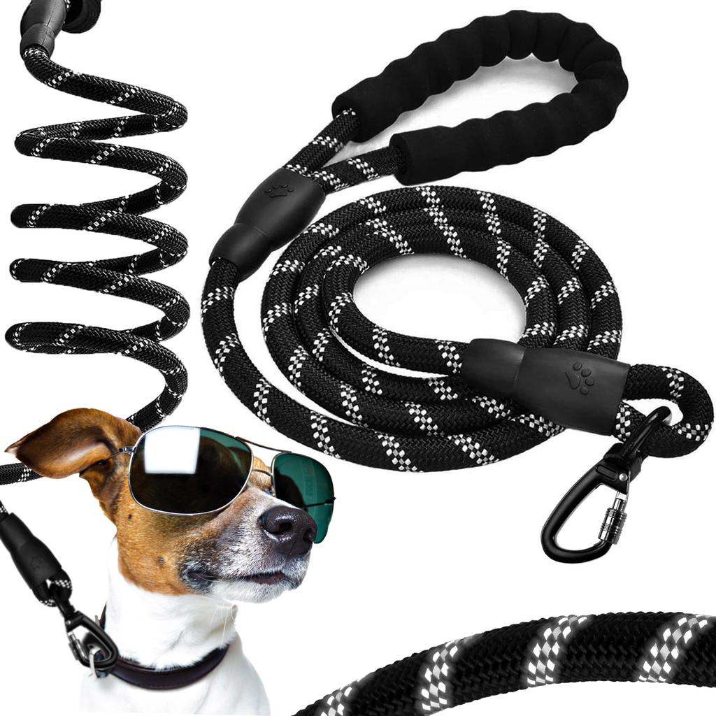 Strong, Reflective Training Dog Leash Kobe 3M Black