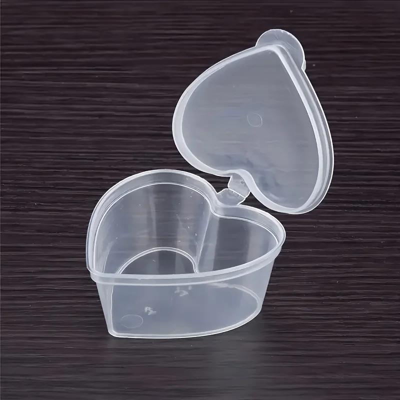 10/20/40pcs 45ml Heart-Shaped Disposable Sauce Cups Thickened for Food Service Easy Use And Clean for Takeaway Packaging
