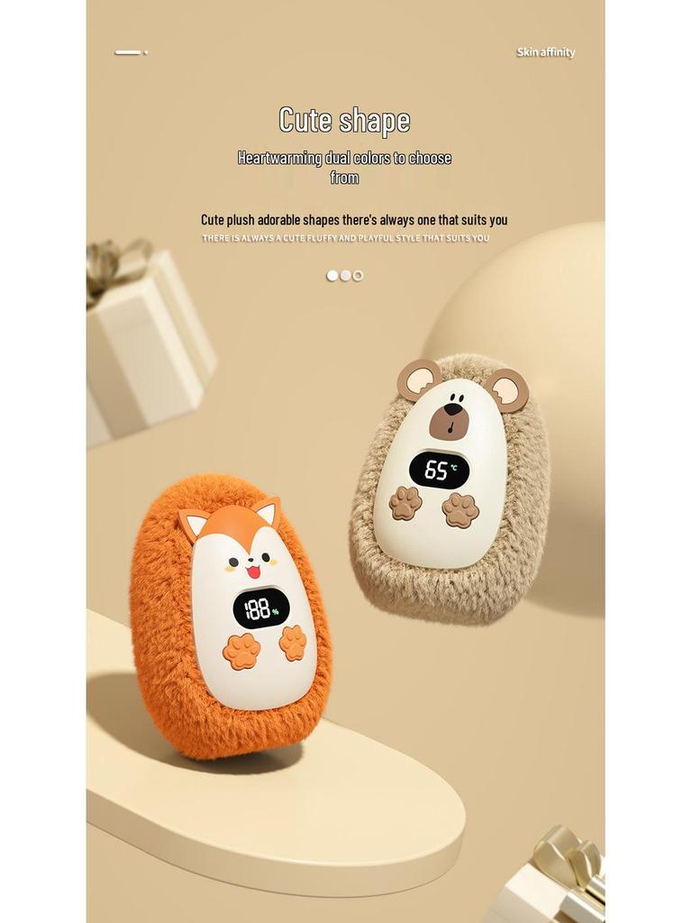 2024 USB Rechargeable Mini Plush Pet Hand Warmer
