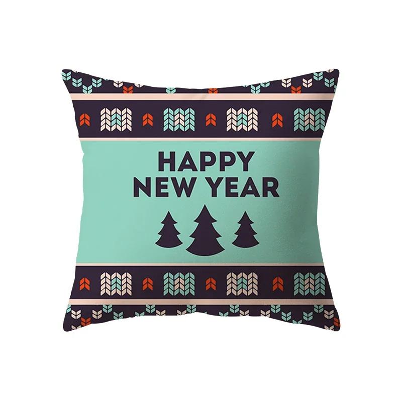Christmas Decoration  Theme Printing Pattern Cushion Cover Home Living Room Sofa  Pillow