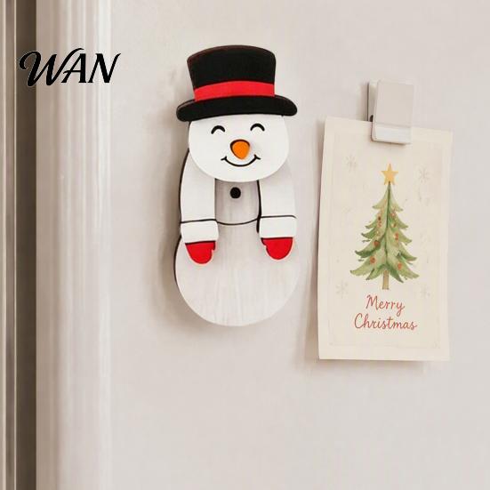 Santa Claus Fridge Magnets Christmas Wooden Dangle Toy, Refrigerator Magnet, Cute Cartoon Small Holiday Gifts for Friends Snowman Elk Magnetic