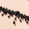 Retro Gothic Black Lace Clavicle Chain Exaggerated Women's Necklace
