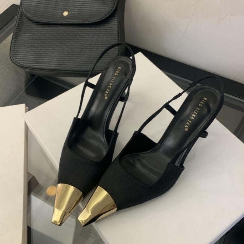 

Мода Bailamos Весна Новая Группа Женские Туфли-Лодочки Мода Неглубокие Слипоны Босоножки Слингбэки Тонкий Высокий Каблук Платье Сексуальные Туфли-Лодочки 39