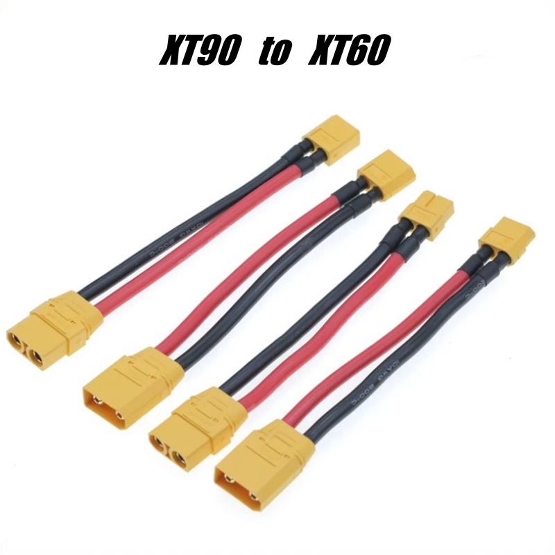 XT90 To XT60 Adapter Cable Electric Adjustable Battery Charger Male and Female Plug 10cm Silicone Wire 10AWG