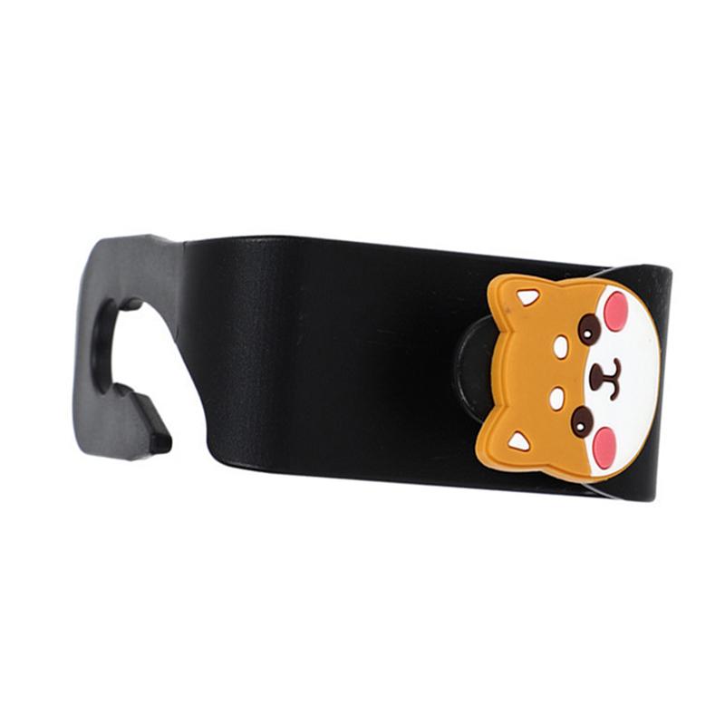 Car Back Seat Headrest Hook Hanger Storage Organizer Cute Pattern for Coats Umbrellas Grocery Bags Handbag Tablet Dog