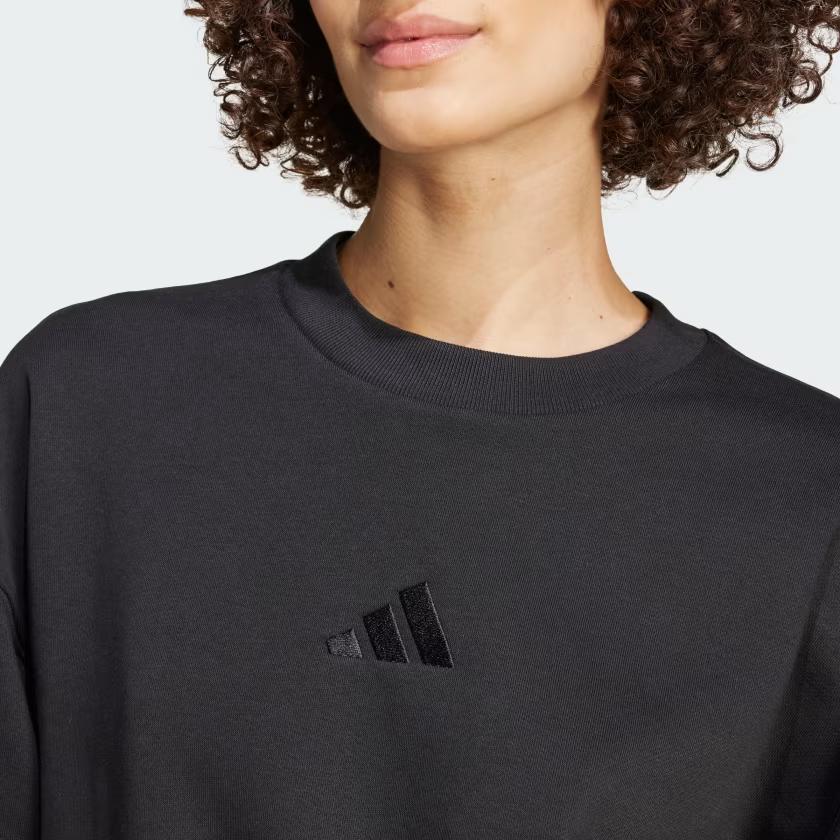 Adidas Sportswear All Season Logo Solid Color Outdoor Casual Sports Crew Neck Pullover Long Sleeve Sweatshirt Women Sweatshirt IX3812