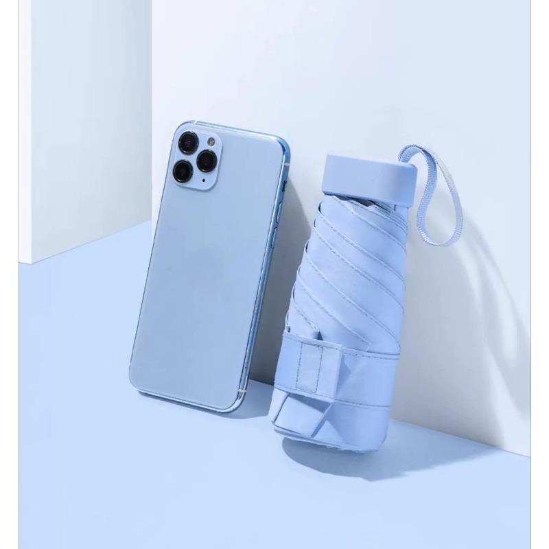 On Sale Mini Pocket Umbrella for Women UPF50+ Light 6 Folding Sun Protection Sun and Rain Small Card Bag Umbrellas Paraguas NEW