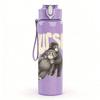 1PC Gorilla Grunge Text Design 750ml Color Plastic Sports Water Bottle Leakproof Flip Straw Lid Suitable for Sports Office Home Use