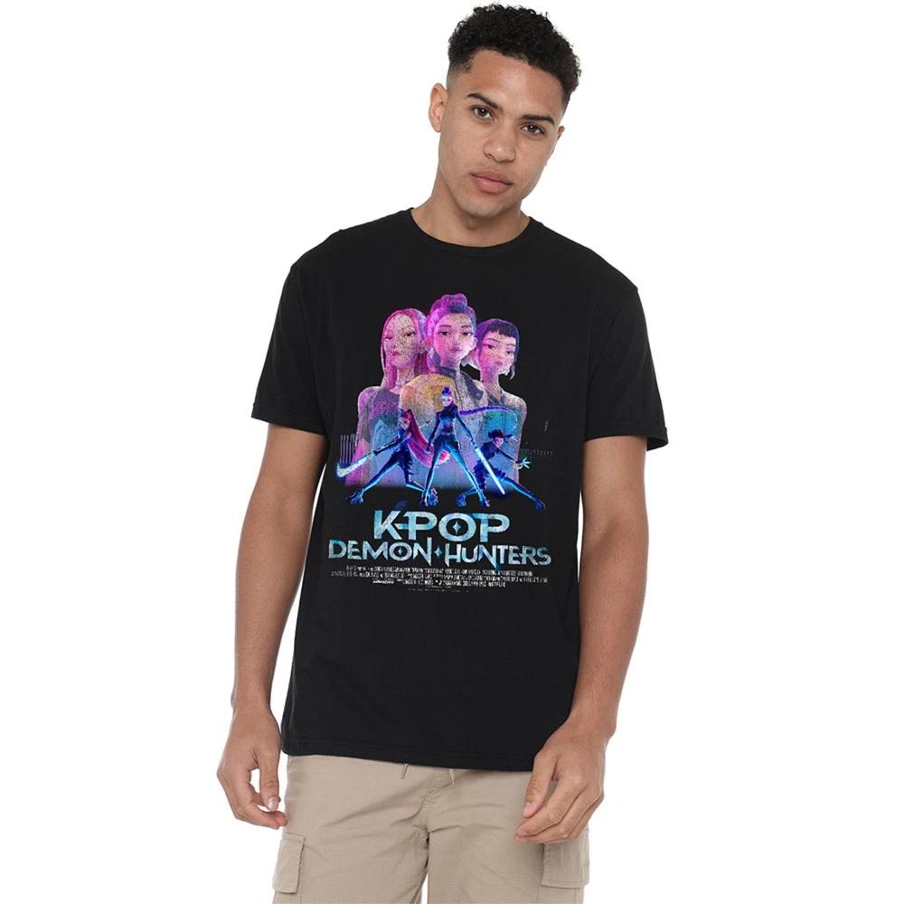 

K-Pop Demon Hunters - Huntrix Huntr/X Billboard Poster Unisex 100% Cotton T-shirt Mens Womens Tees Top, Black 4XL