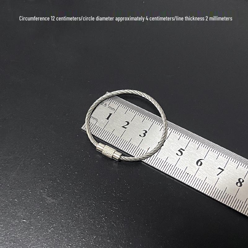 Многоцелевая стальная проволочная брелок-цепочка с пряжкой от потери и кольцом для хранения
