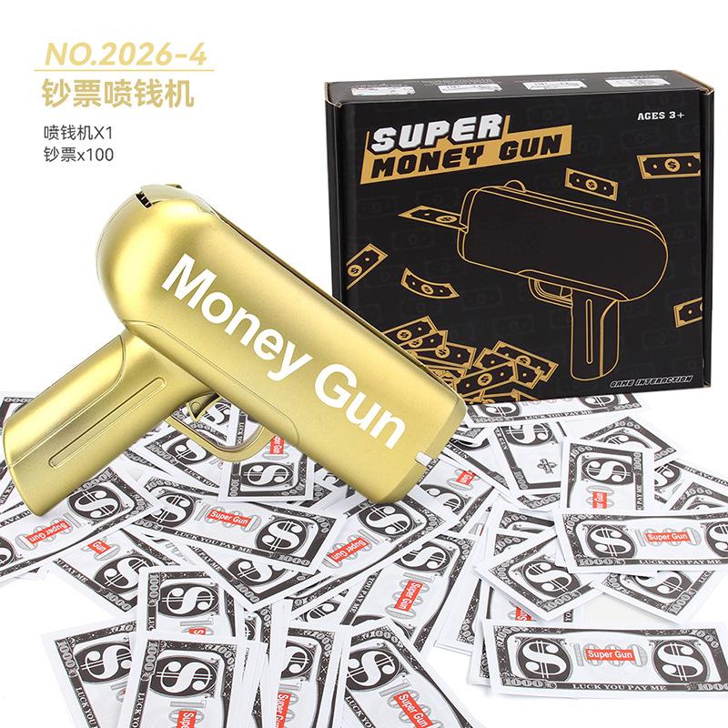 Big Power New Fantastic Banknote Spray Money Gun Money Gun Dollar Shot Money Spit Gun Wedding Toy