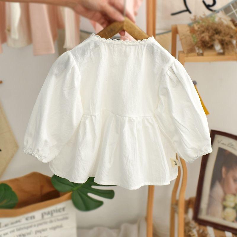 Baby Doll Shirt Spring 2026new Girls' Shirt Fashionable Autumn Korean Version Long-sleeved Baby Korean Version Small Shirt