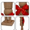 Kerstdecoraties Notenkrakers Soldaat Beeldjes met Geribbelde Afwerking, Gedurfde Rode Strikken en Rechthoekige Basis voor Feestelijke of Dagelijkse Planken, Entree,