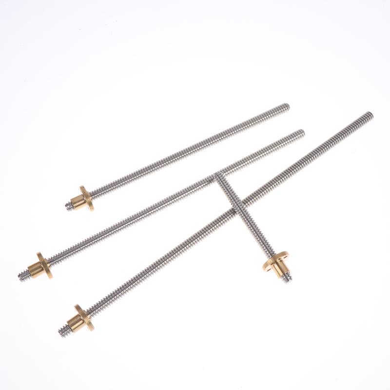 T8 Lead Screw with Brass Nut OD 8mm Lead 2mm Long Service Life 3D Printer Component for CNC Router Equipment