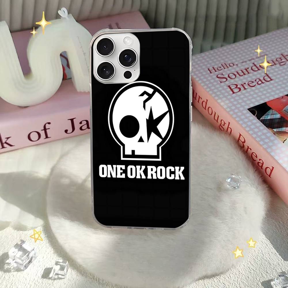 

1PC ONE OK ROCK For iPhone 17 Air 16 15 14 13 12 11 Pro Max Plus Phone Case Silvery Satin Glossy Surface iPhone 12 pro