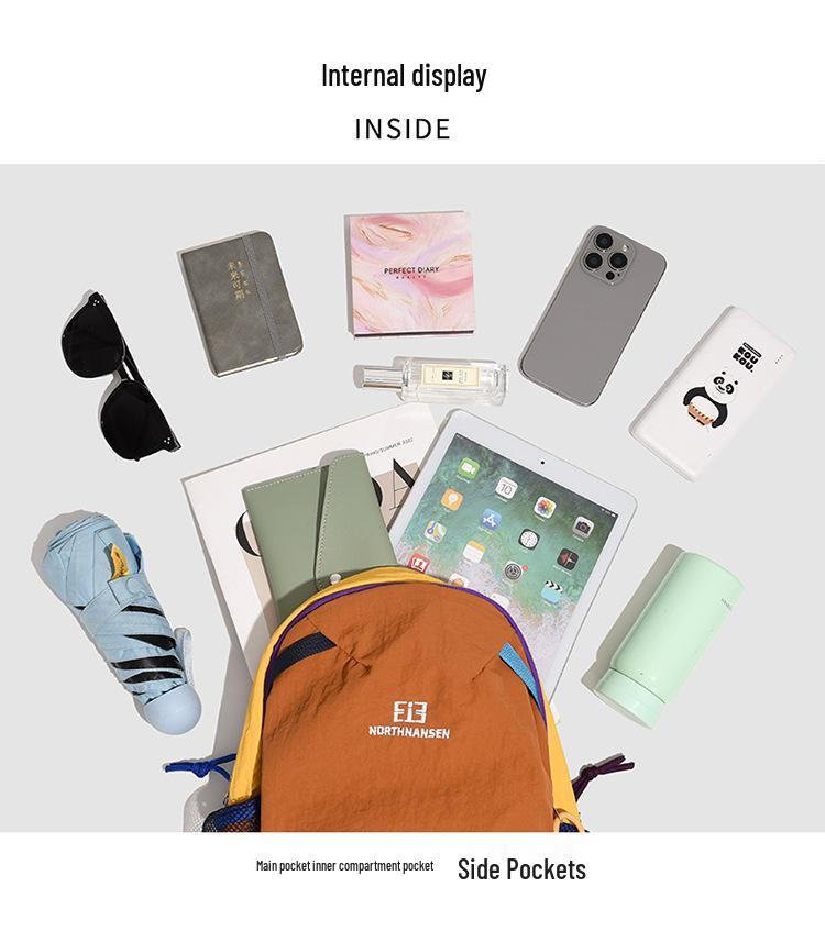 Trendy Unisex Outdoor Backpack - Color Block School, Sports & Travel