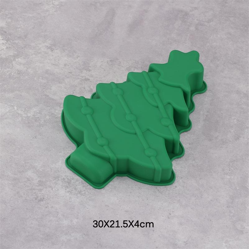 Christmas Tree Santa Claus Shape Silicone Mold Cake Decoration Fondant Cookies Tool Gumpaste Candy Chocolate Mold For Baking