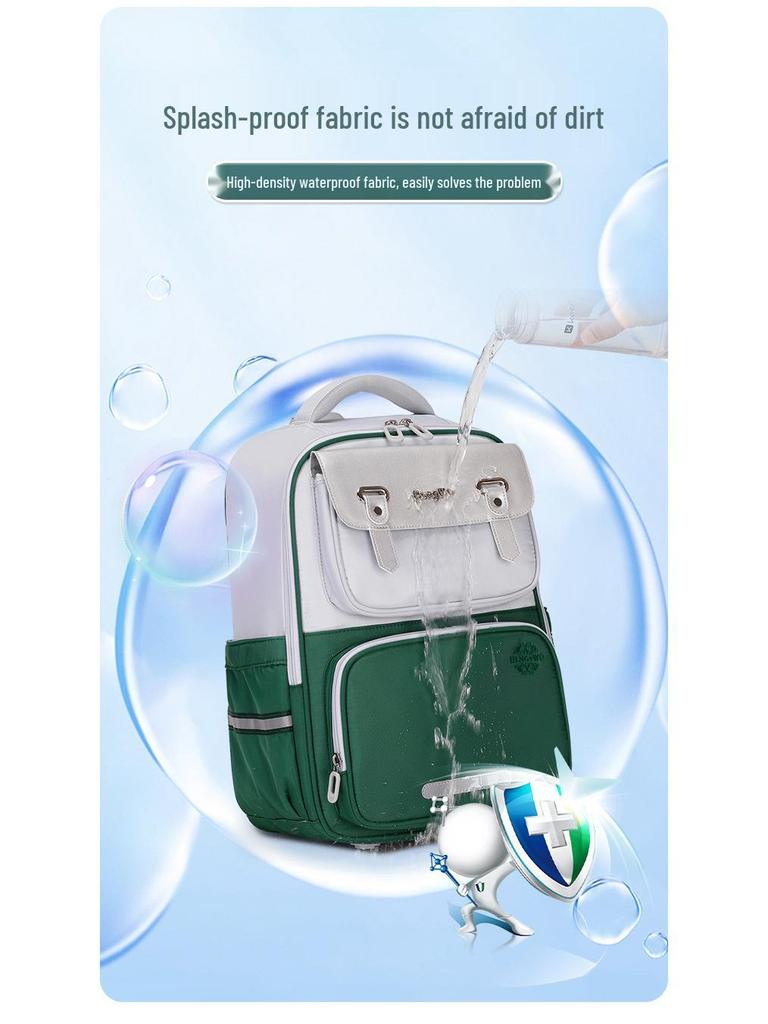 Lightweight Cloud Backpack for Grades 3-6: Large Capacity, Double Shoulder, Spine Protection & Weight Reduction