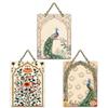 Peacock Decorative Wooden Wall Hanging, For Home Décor Items - Multicolor