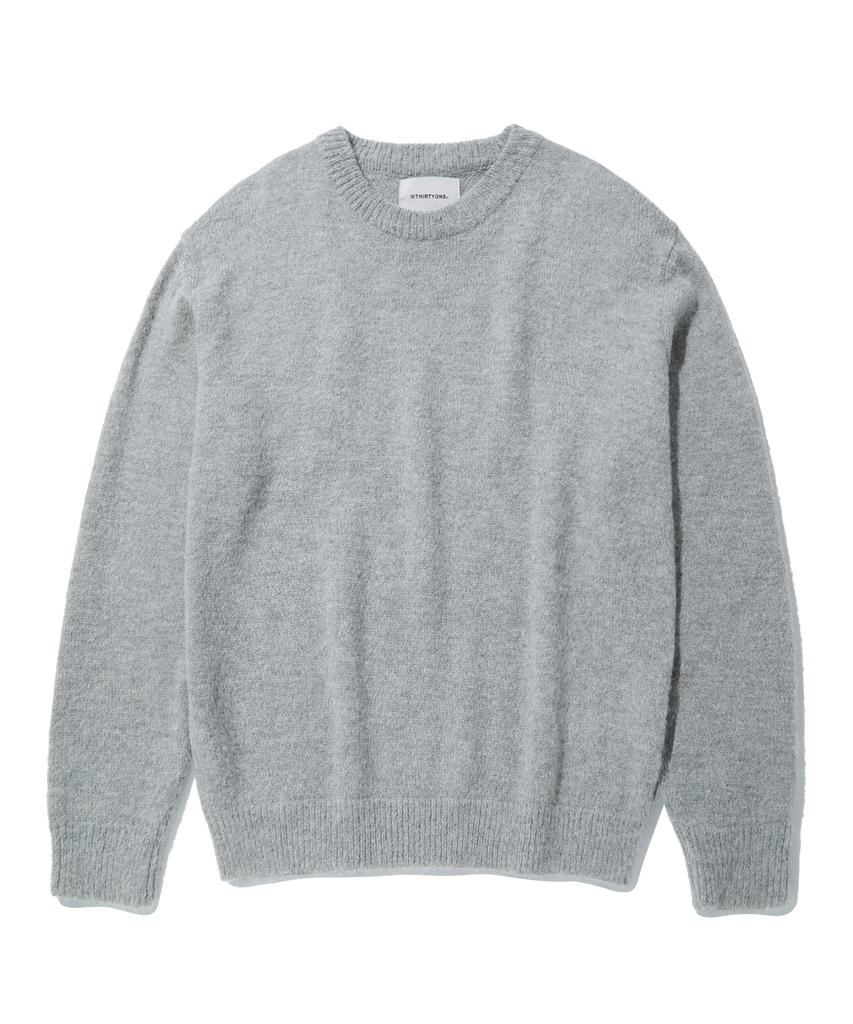 DTHIRTYONE Brushed Alpaca Sweater_Gray