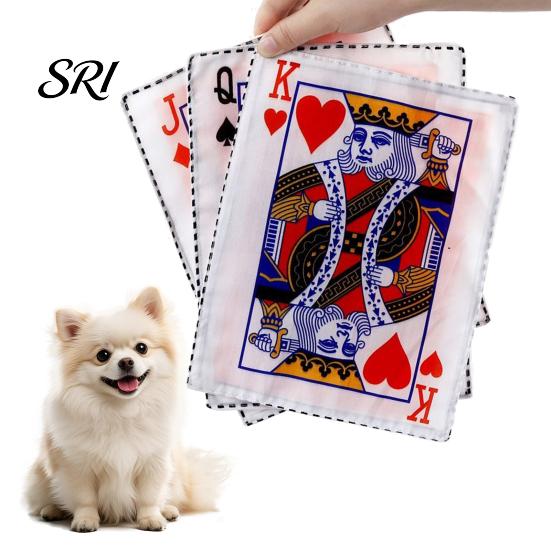 Crinkle Playing Card Dog Toy Sound Newspaper Chew Realistic Puppy Teething for Dogs Biting Chewing Anxiety Relief Fun