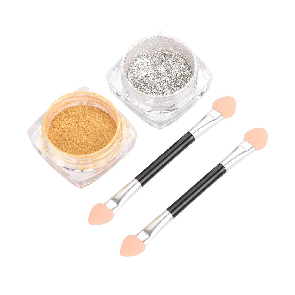 

DIY Nail Art Mirror Glitter Powder Silver Gold Pigment Manicure Decoration Tips