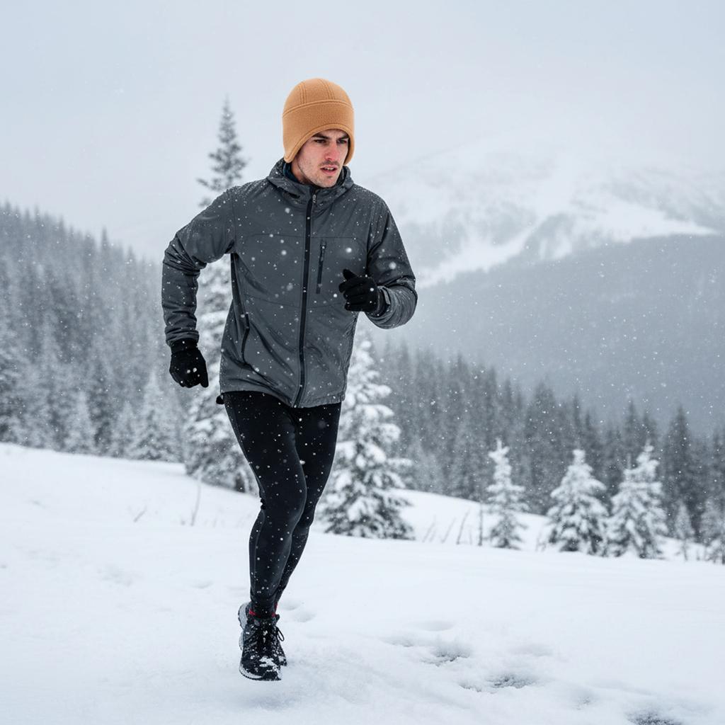 Fleece Earmuff Beanie Polar Fleece Winter Hat Windproof Ski Cycling Running Cap for Men Women Outdoor Sports