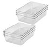 Drawer Compartment Storage Organizer Non Slip 6Pcs Clear Space Saving Transparent Storage Box
