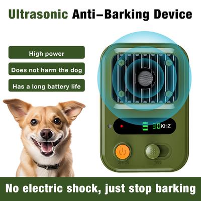 High-power Ultrasonic Dog Bark Deterrent 33ft Anti Barking Device Rechargeable Ultrasonic Dog Trainer Automatic Dog Stopper