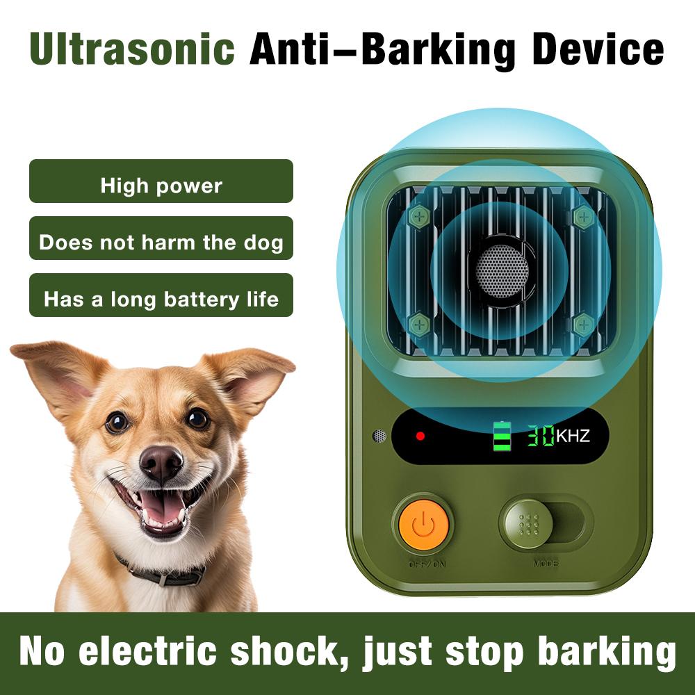 Vysoce výkonný ultrazvukový odpuzovač štěkání psů 33 stop Anti Barking Device Dobíjecí ultrazvukový trenér psů Automatický zarážedlo psů