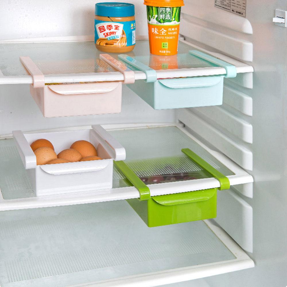 Space-Saving Slide Fridge Storage Box - Freezer Food Container & Pantry Organizer Bins