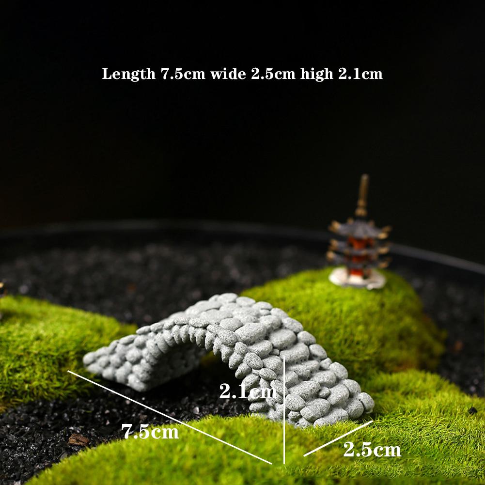 Mini Simulation Bridge Ornament For Fish Tank Decoration Resin Arch Bridge Building Rockery Bonsai For Aquarium LandscapingDecor