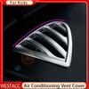 2 Stücke Chrom Auto Klimaanlage AC Outlet Vent Abdeckung Aufkleber für Nissan Kicks 2017 2018 2022 2023