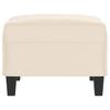 Footstool Beige 70x55x41 Cm Microfiber Fabric