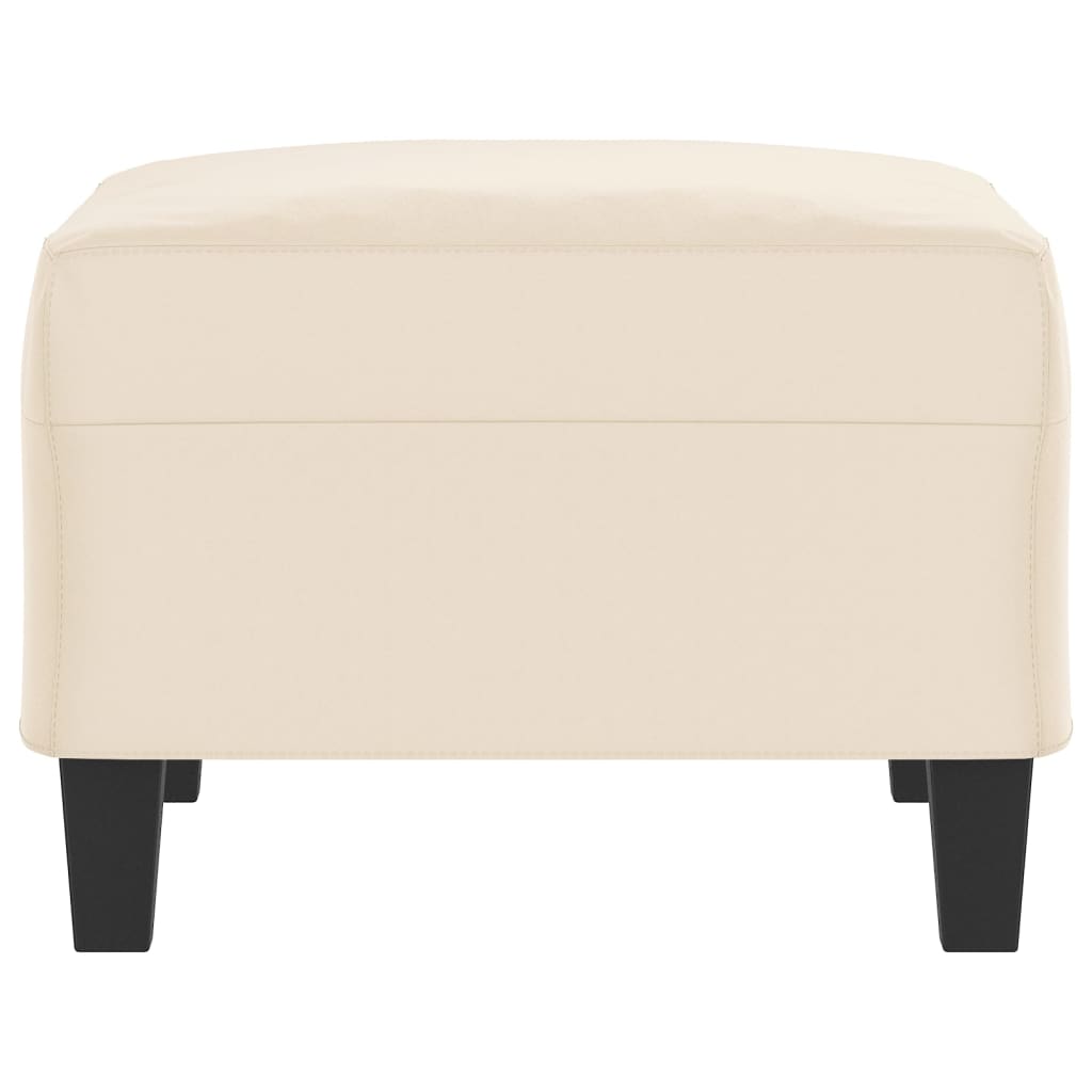 Footstool Beige 70x55x41 Cm Microfiber Fabric