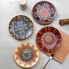 Bohemia Ceramic Large Plate Set Household Steak Plate Western Plate Creative Breakfast Plate Dish Plate Restaurant Flat Plate