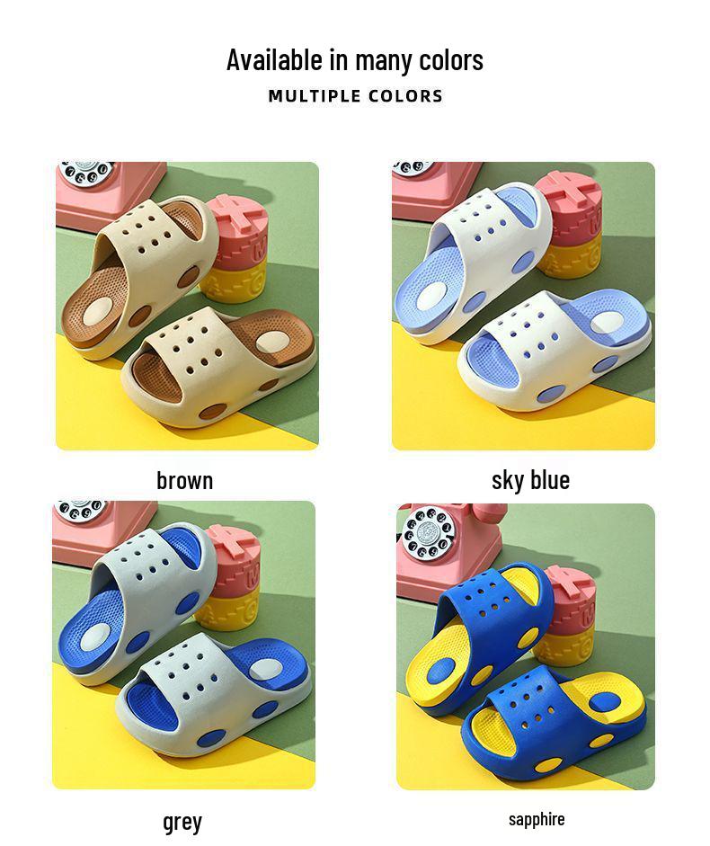 Kids' Non-slip Summer Indoor Slippers: Odor-resistant Sandals for Boys & Girls