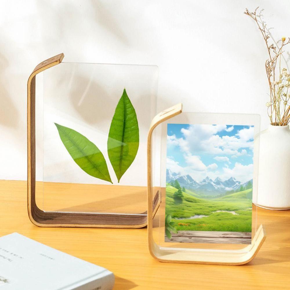 Clear Double-side Photo Frame DIY Picture Display Frame Acrylic Photo Frame Calendar Display