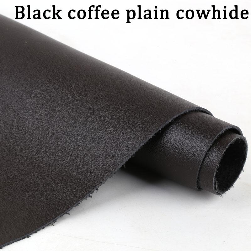 

Black coffee color plain weave grain top layer cowhide genuine leather material 1.2mm slightly hard handmade DIY leather bag tab 21x14cm коричневый
