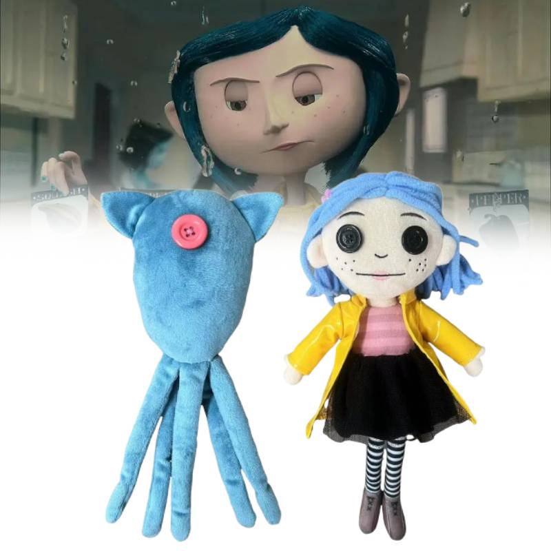 The Coraline Secret Door Plush Toy Cartoon Doll  Decoration Children Anime