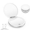 New Make Up Mirror with Lighting Small Led Tabletop Mirror Magnifying Women's Pocket Mirror HUAZJ03